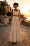 Lucena | Conjunto Falda Larga y Top Elegante para Mujer