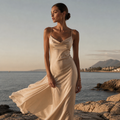 Elira | Vestido Satinado Largo Elegante para Mujer
